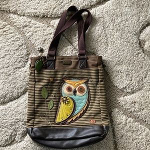 Chaka owl tote bag like new